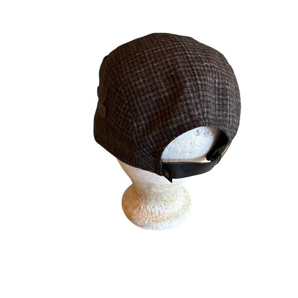 Vintage Style Original Adjustable Polyester Cap In Gray & Black Checkered - Picture 2 of 6